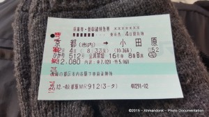 Tiket Shinkansen - Kyoto ke Odawara