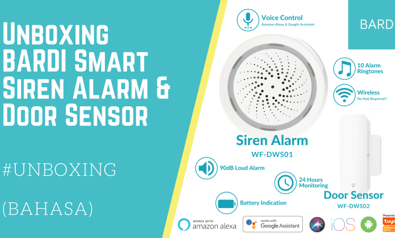 Unboxing Bardi Smart Home Wifi Siren Loud Alarm - Window & Door Sensor
