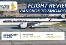 Singapore Airlines SQ 711 - Economy Class - BKK-SIN