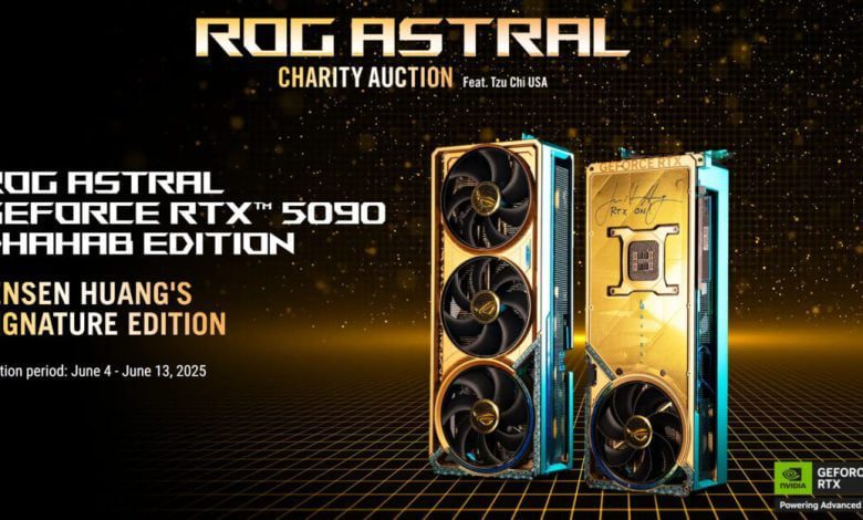 Asus RTX 5090 “Dhahab” Bertanda Tangan Jensen Laku USD 24.200 dalam Lelang Amal