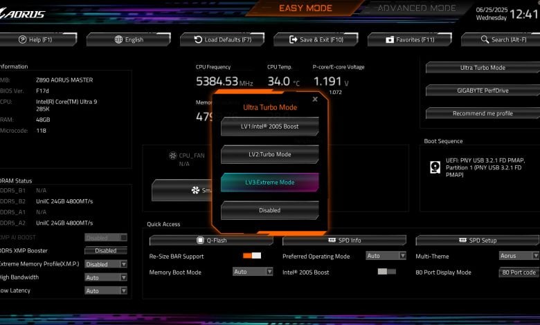 GIGABYTE Umumkan Ultra Turbo Mode: Fitur Performa Ekstrem untuk Motherboard Intel Z890