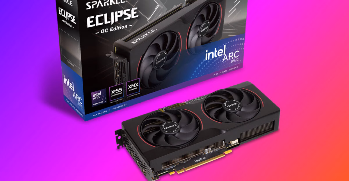Sparkle Rilis Arc B570 Eclipse: GPU Intel dengan Desain Dual-Fan Elegan