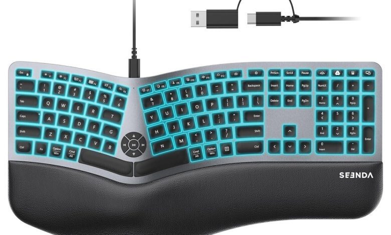 Seenda Luncurkan KUW01, Keyboard Ergonomis Kabel dengan Backlit 7 Warna