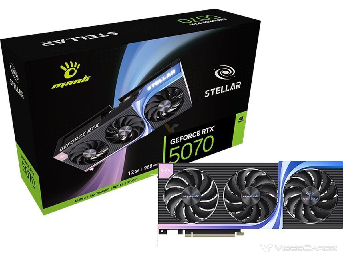 Manli Luncurkan Lini Kartu Grafis GeForce RTX 50 Series Black Stellar