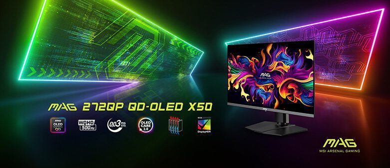 MSI Umumkan MAG 272QP QD-OLED X50, Monitor Gaming 1440p 360Hz Berpanel Lengkung