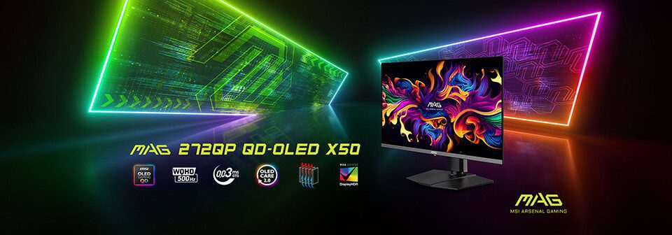 MSI Umumkan MAG 272QP QD-OLED X50, Monitor Gaming 1440p 360Hz Berpanel Lengkung