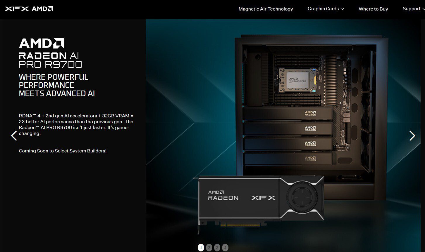 XFX Konfirmasi Peluncuran Radeon AI PRO W7900 & R9700 Melalui Mitra System Builder