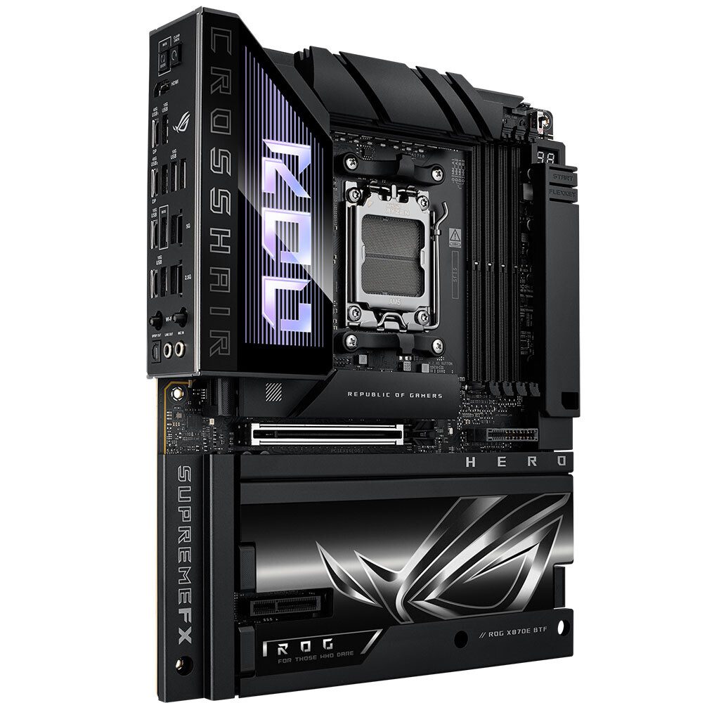 ASUS Perkenalkan ROG Crosshair X870E Hero BTF, Motherboard Gaming Premium dengan Desain Rapi