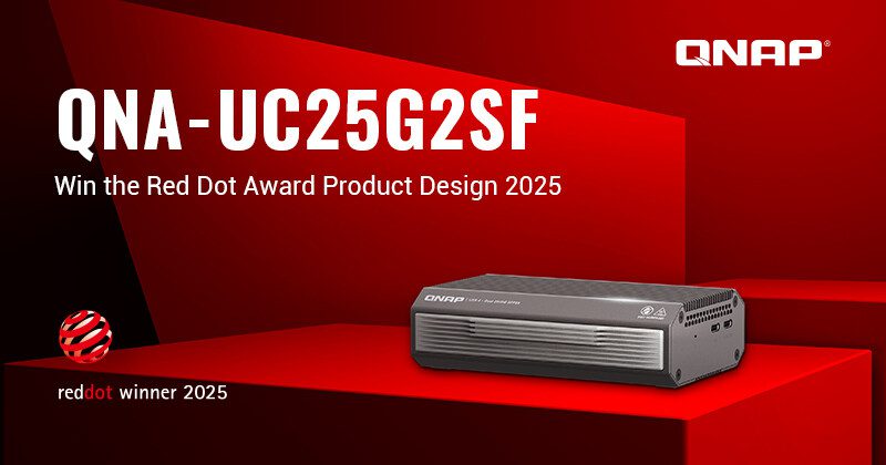 QNAP QNA-UC25G2SF Raih Red Dot Product Design Award 2025