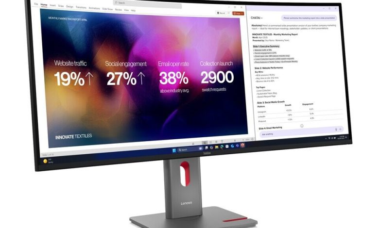 Bocoran Monitor Lenovo ThinkVision P40WD-40: Resolusi 5K Ultrawide dengan Thunderbolt 4