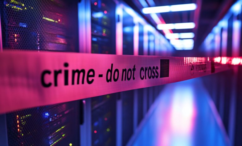 Ilustrasi operasi kepolisian terhadap infrastruktur phishing Kratos